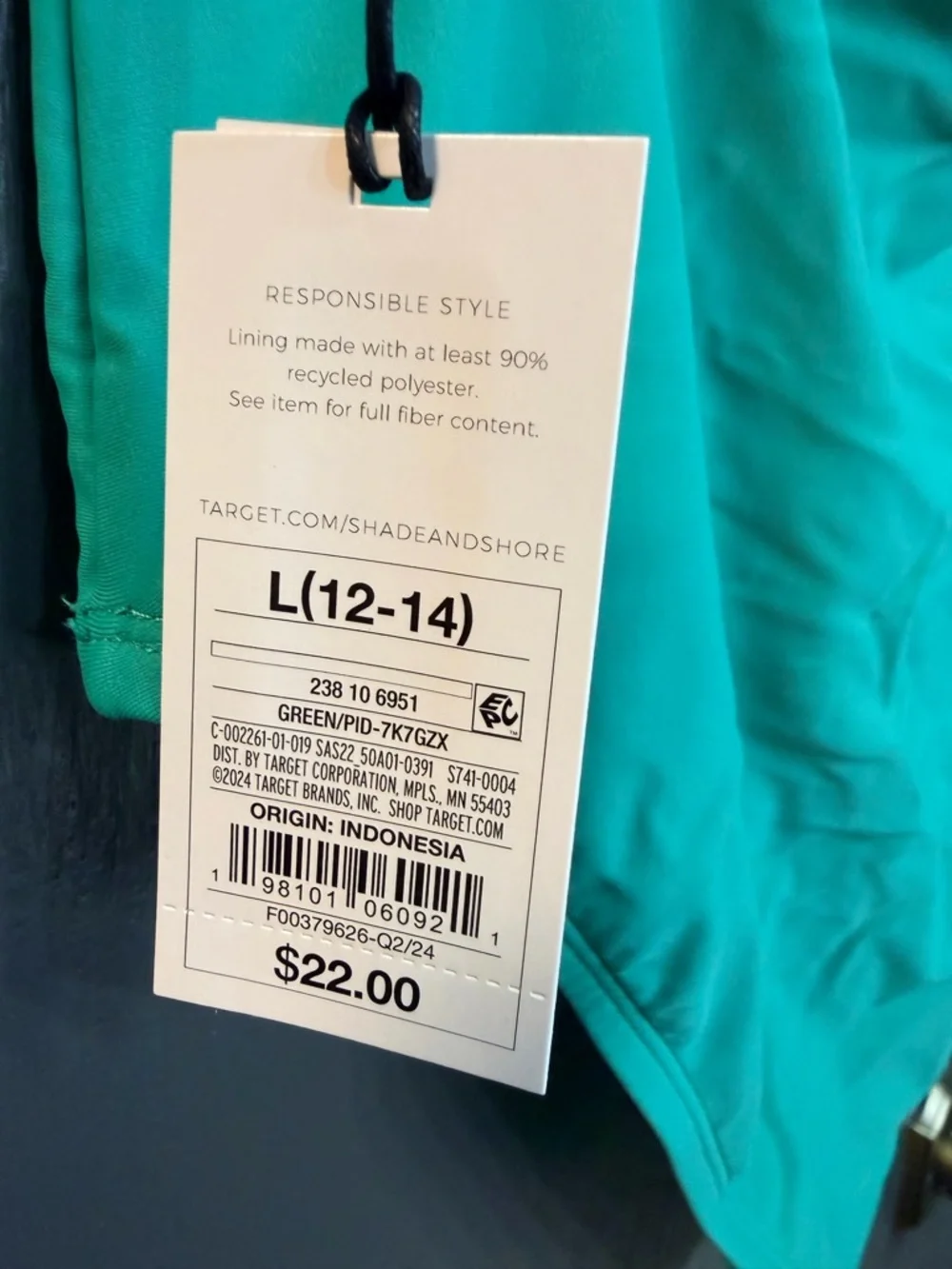 Shade & Shore High-Waist Bikini Bottoms in Turquoise